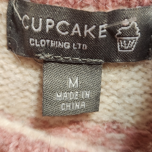 Cupcake Sweater Nela Fairisle Pullover, high crewneck, size M - Picture 3 of 12